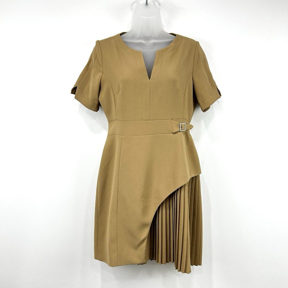 Karen Millen Camel Asymmetric Mini Dress